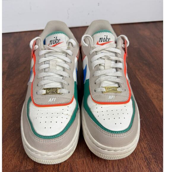 (8) Nike Air Force 1 Low Shadow Sail Signal Blue Green - Picture 2 of 8